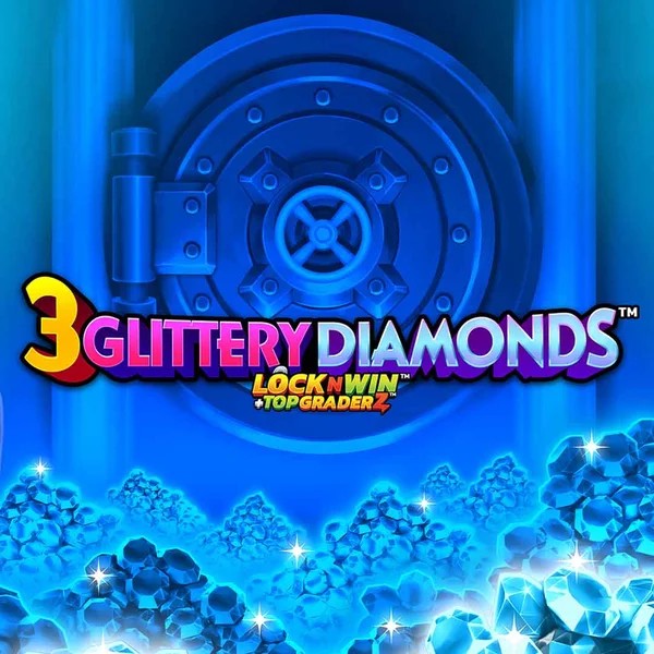 3 Glittery Diamonds slot icon by PearFiction Studios, available at Leon Casino