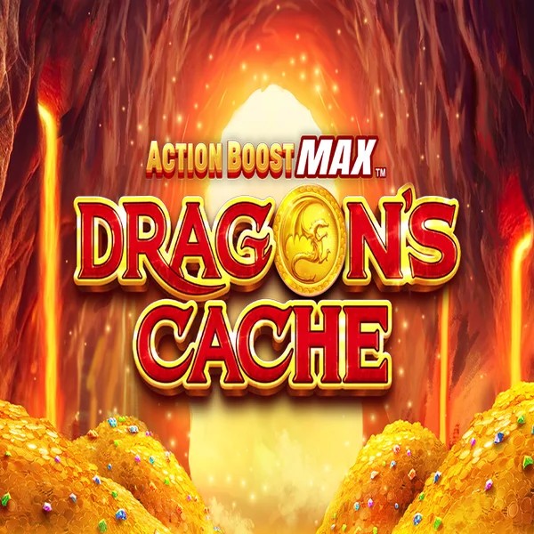 Action Boost Max Dragon's Cache slot icon by SpinPlay Games, available at Leon Casino