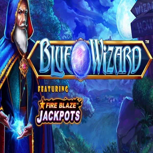 Blue Wizard Fire Blaze Jackpots game by Rarestone Gaming – logo hosted on Leon Casino