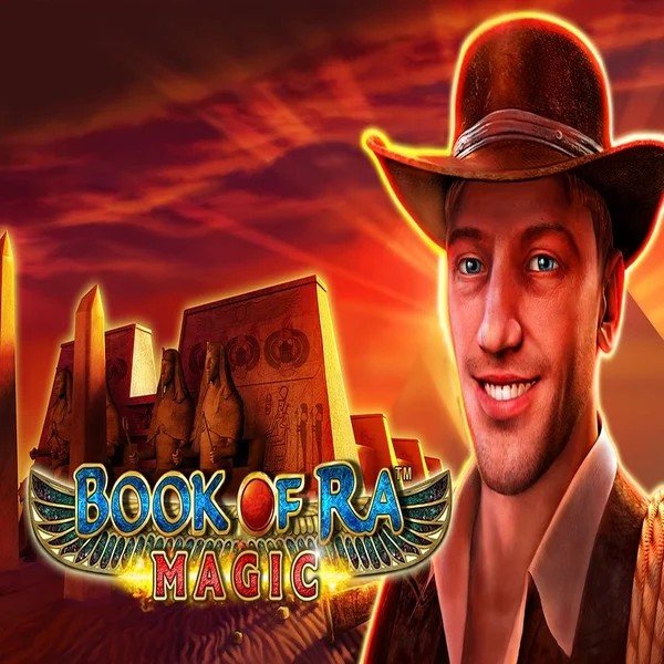 Book of Ra Magic slot logo by Greentube at Leon Casino