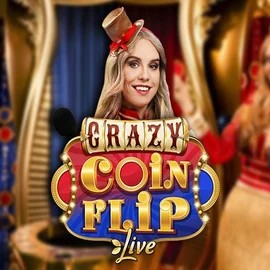 Crazy Coin Flip online game logo by Evolution on leon-casino.org