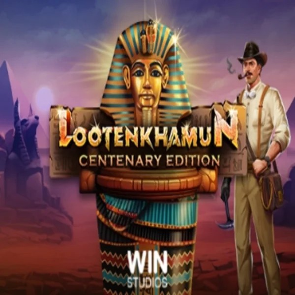 Official Slots logo: Loot&#039;en Khamun the Dead Sea Scrolls by Win Studios at Leon Casino