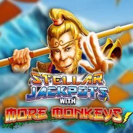 Stellar Jackpots with More Monkeys logo by Lightning Box Game at Leon Casino