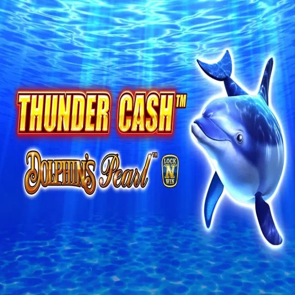 Thunder Cash Dolphins Pearl slot logo by Novomatic at Leon Casino