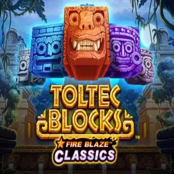 Fire Blaze: Toltec Blocks by Rarestone Gaming, showcased at leon-casino.org – game logo